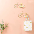 Miniatyrbillede 2 af 5: Cykel Frakke Stativ Vægmonteret Jern Krog, til Cykel Dekoration Til Entré Soveværelse Badeværelse Stue 2stk(guld)