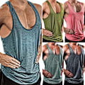 Miniatyrbilde 3 av 9: Ermeløs Sommer Gym Sports Tank Top Treningsvest Grå for Menn Grey M
