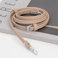 Miniatyrbillede 1 af 7: Taske Transformations Tilbehør til Longchamp mini Taske Stropper Punch-fri Ægte Læder Skulderrem Crossbody Konvertering Hængende Rem Light pink-silver Strap