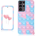 Miniatyrbild 1 av 5: Trendigt och roligt fodral till Samsung Galaxy S22 Ultra, Silikon Estetisk Cartoon Rolig Söt Cool Kawaii Designer Roligt Fidget Cover Fodral för Pojkar Flickor Kvinnor Mig