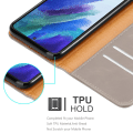 Pikkukuva 6 / 6: Samsung Galaxy S22 -puhelinkotelo - kiiltävä pinta, jalustatoiminto ja korttipaikka CAPPUCCINO BROWN Galaxy S22