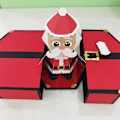 Miniatyrbillede 5 af 5: 3D Julemand Prank Up Kort, 3D Pop Up Julekort Håndlavet Julemand Julekort, Overraskelse Juleæske, Fantastisk Julegave 2pcs