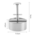 Miniatyrbild 5 av 5: Tyuhe Burgerpress i Rostfritt Stål, Livsmedelsklassad, Enkel Användning, Justerbar Biffhöjd, Multifunktionell Rund Burgerform 10cm