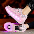 Miniatyrbillede 4 af 5: Børnesneakers Sko med dobbelthjul LED-lys Q7-yky Pink 36