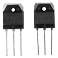 Pikkukuva 3 / 5: 2 piitransistoria - D 1047 + B 817, 200 V, 12 A