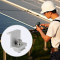 Miniatyrbillede 4 af 5: 12 Stk. Solcellemodul Beslag Endeklemme, Endeklemme, Sideklemme til PV Solcellemodul Tagmontering