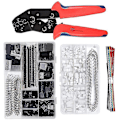 Miniatyrbild 1 av 5: Dupont Crimpverktyg Awg26-18, Dupont Ratchet Crimpverktyg Med 1550 st Dupont Hane / Hona Stiftkontakter 0,1-1,0 mm Och 460 st Jst-kontakt För 2,54 mm