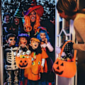 Pikkukuva 4 / 5: Halloween-kurpitsakassit lapsille Halloween-karkkipusseja 2 kpl Kangaskarkkipusseja Halloweeniin