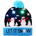 Pikkukuva 1 / 4: Led-jouluhattu, Valoisa Jouluhattu Unisex Neulotu Neulelippis Juhlahattu, Hirvikuviolla, Sopii Juhliin