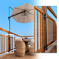 Miniatyrbillede 3 af 5: Robust Terrasseparasolholder, Parasolstand Parasol Klemme Montering Beslag til Dækreling, Montering til Dæk 2 stk