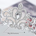 Miniatyrbilde 5 av 5: Krystall Tiara Krone For Bryllup Brud Proms Pageanter Prinsessefester