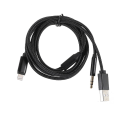 Miniatyrbilde 1 av 5: Lightning til 3,5 mm + USB-lading lyd AUX-adapterkabel for iPhone iPad
