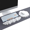 Miniatyrbild 4 av 5: Moln Handledsstöd Combo Mus Handledsstöd Ergonomisk Smärtlindring Söta Skrivbordstillbehör Halkfri Set Vit