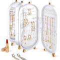 Miniatyrbillede 1 af 5: Abs Foldbar Smykkeorganisator, Ørering Holder Smykke Display Stativ, Ørering Halskæde Smykkeæske
