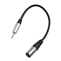 Miniatyrbillede 3 af 5: 3,5 mm Stereo Jack-stik Audiokabel 3,5 mm Stereo Jack-stik til 3-polet XLR Han Mikrofon Audiokabel