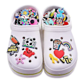 Miniatyrbillede 2 af 2: 100 stk. Skocharms kompatibel med Croc Bubble Slides Sandaler Clogs Charms