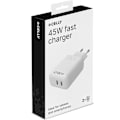 Miniatyrbillede 2 af 2: USB-lader 2 x USB-C PD 45W Hvid