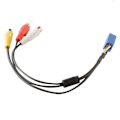 Miniatyrbild 5 av 5: Bil Hona Ljud Video AV-In Kabel Tråd för Huvudenhet 6Pin Blå A/V Port 3040