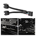 Miniatyrbillede 2 af 5: Moderkort USB 2.0 9-bens Header 1 til 2 Udvidelseshub Splitter Adapter Konverter