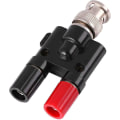 Miniatyrbilde 5 av 5: BNC Banan til To 4mm Banan Hunn/Hann Koaksial Kontakt BNC Type 3-veis Splitter RF-Adapter Bnc Koaksial Kontakt