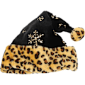 Miniatyrbild 1 av 2: Julhatt Julpartyhatt Leopardmönstrad Julhatt Plyschhatt Partytillbehör för Vuxna