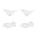 Miniatyrbillede 1 af 5: 4 stk Akryl Citronpresser Manuel Transparent Lille Frugtpresser Transparent Akryl Form