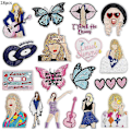 Miniatyrbild 4 av 4: 18 st/set Taylor Swift Broderade Stryk på Märken, DIY Sy Applikation Reparationslapp, Sy På/Stryk På Märke för Jackor, Jeans, Byxor, Ryggsäckar, Kläder