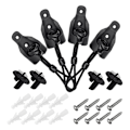 Miniatyrbillede 2 af 5: Reservedele Rullegardin Hardware Bungee Kit og Endekaps Skygge Fastgørelser til Udendørs Rullegardin Solskærm 4Pak
