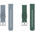 Miniatyrbillede 2 af 5: 2 stk. (Grå + Blå) 20mm Udskiftningsrem til Smartwatch, Blød Hudvenlig Silikon Hurtigudløsning, Smartwatchrem