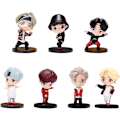 Miniatyrbilde 1 av 5: 7 stk BTS Kaketopper Stående Posisjon Figurer Sett med Actionfigur Leke Kaketopper for BTS Bursdagsfest Tilbehør
