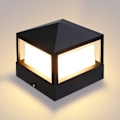Miniatyrbilde 1 av 5: Søylelampe Hagebelysning Utendørs Lys Kolonnelampe Villa Ip65 Vanntett Aluminium Hage Landskap Plen Port Gjerde Inngang Lys, Varmt Hvit