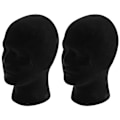 Miniatyrbillede 2 af 5: Sort Skum Herre Model Mannequin Dummy Stand Butiksdisplay Hat