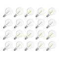 Miniatyrbillede 1 af 3: 20 stk G40 LED udskiftnings pærer E12 skruesokkel splinterfri LED globe pærer til solstreng
