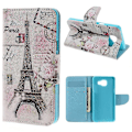 Miniatyrbillede 1 af 5: Læderpung Stand Cover til Samsung Galaxy A5 SM-A510F (2016) - Paris Eiffeltårn