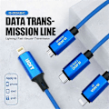 Miniatyrbillede 2 af 4: ISOFT IS-003A Data Transmission Cord Lightning til Lightning Easy Copy Datakabel til iPhone
