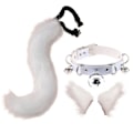Miniatyrbilde 5 av 5: Hårklipp Cocker Tail Dyrselement Justerbar Kunstig Pels Solid Ulvehale Ører Halsbånd For _c_x G