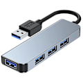 Miniatyrbild 1 av 5: USB 3.0-hub, 4-portar USB 2.0 Ultratunn Datahub för Macbook, Mac Pro/mini, Imac, Surface Pro, XPS, Notebook PC, USB-minnen, Extern Hårddisk