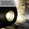 Miniatyrbild 4 av 5: E27 Zoom Spotlight Justerbar CobDimmable P20 LED Downlight 12w Matsal/Vardagsrum Bar Café LED Spot Light Grå