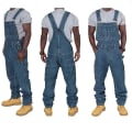 Miniatyrbillede 3 af 4: Herremode Jeans Denim Bib Løse Flere Lommer Justerbare Stropper Xl