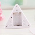 Miniatyrbillede 4 af 5: Digitalt LED Vækkeur 7 Farver Skiftende Natlys Tid Temperatur Display Pyramideformet Bordur FT