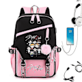 Pikkukuva 4 / 5: Stray Kids Combo Around The Same USB-reppu Koululaukku Koreanlainen Opiskelijoiden Miesten Ja Naisten Laukut
