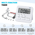 Miniatyrbild 3 av 5: Timer, Kökstimer Digital Timer med Stoppur och Nedräkningsfunktion, Köksväckarklocka Äggtimer, Digital Magnet Timer LCD-Display för Barn och
