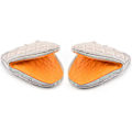 Miniatyrbilde 2 av 5: Et par ovnhansker varmeisolerende korte ovnsvotter krokodillemunnformet silikon gryteklut for matlaging, baking, grilling, håndbeskyttelse, oransje