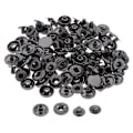 Miniatyrbilde 4 av 5: 30x Trykknapper Trykknapp for Skinnjakke Jeans Veske Svart 17mm