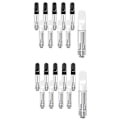 Miniatyrbillede 1 af 5: 20 STK Tomme Opbevaringspatroner til 1.0ML Glas Keramik Let At Fyld, Sort og Hvid