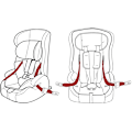 Miniatyrbilde 2 av 5: For Skoda Stropper Kompatibel med Generell Isofix Babysete Bilfeste Stropper med Latch Interface 1Pakk (svart)