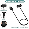 Miniatyrbilde 3 av 5: Lader kompatibel med Amazfit Gts 2, Gts 2 Mini, Gts 2e, Gtr 2, Gtr 2e, Gts 4 Mini, T-rex Pro, Bip 3, Bip U Smartklokke, Lading kabel Dokkingstasjon
