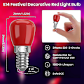 Miniatyrbilde 3 av 5: E14 Rød LED-pære 3w E14, Dekorativ Rød E14 LED-pære, 25w Erstatning