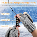 Miniatyrbilde 4 av 5: 1 par USB-oppvarmede hansker, oppvarmede vinterhansker med 3 temperaturinnstillinger, vinterhansker for varme hender til laptop