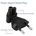 Miniatyrbilde 5 av 5: 2-polet EU hann til IEC 320 C5 hunn AC-adapter med 2,5A sikring, EU industriell strømkonverter
